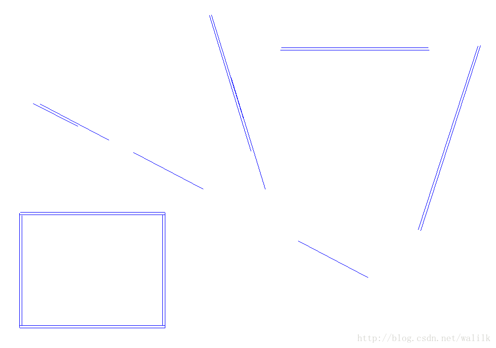 HoughLinesP的检测效果