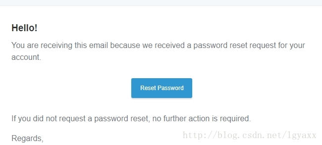 Default Password Reset View