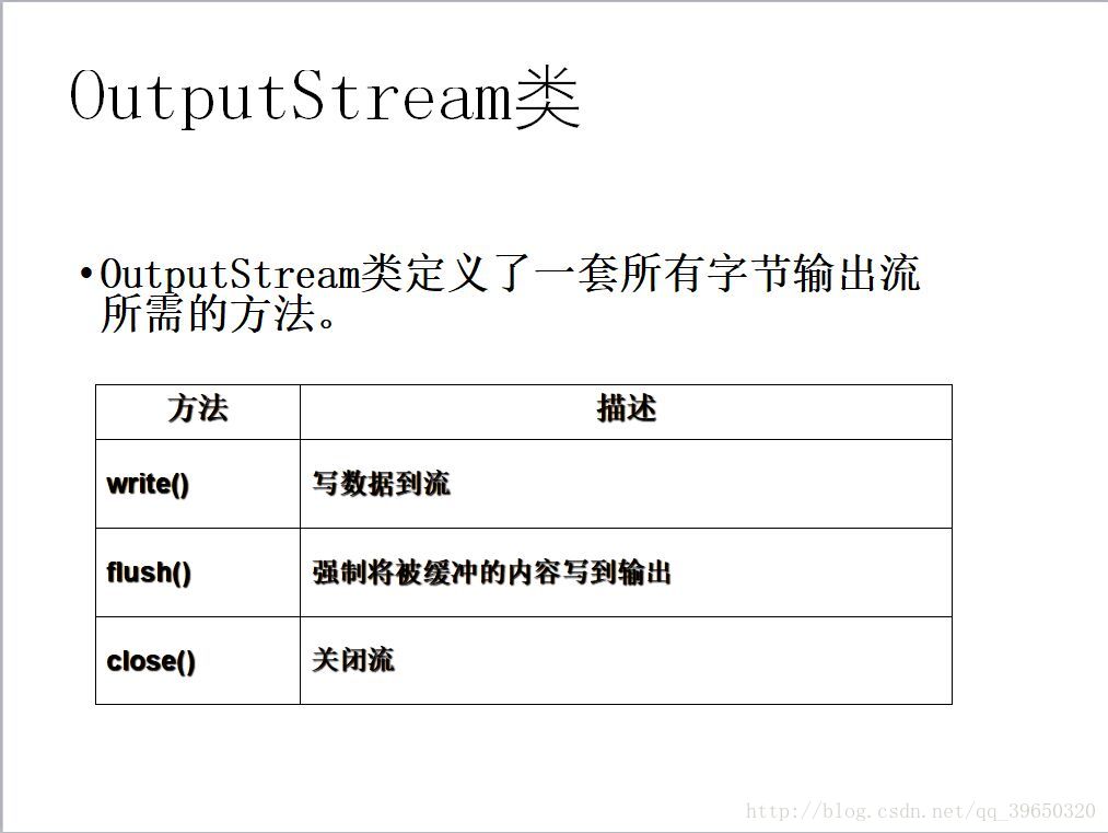 OutputStream类方法