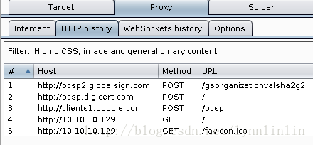 Proxy HTTP histroy
