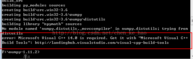 安装python模块numpy报错 Error Microsoft Visual C 14 0 Is Required Chen Ke Hao的博客 程序员宅基地 程序员宅基地