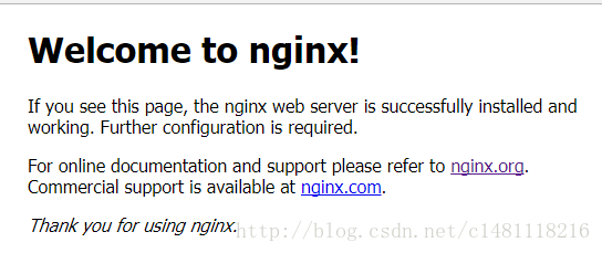 nginx欢迎页面