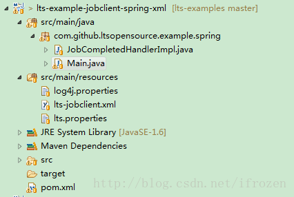 导入lts-example-jobclient-spring-xml子项目，并转化为maven项目