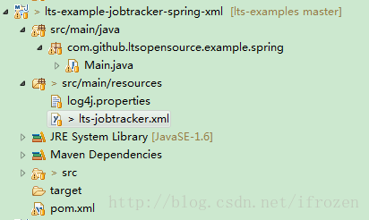  导入lts-example-jobtracker-spring-xml子项目，并转化为maven项目