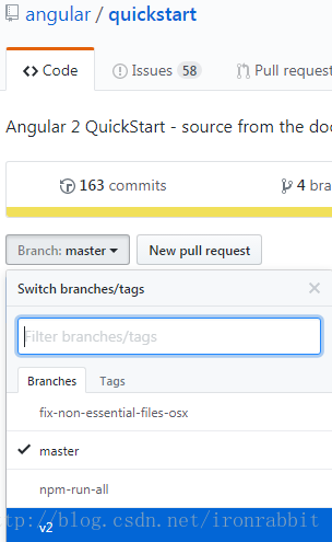 Angular Quickstart github