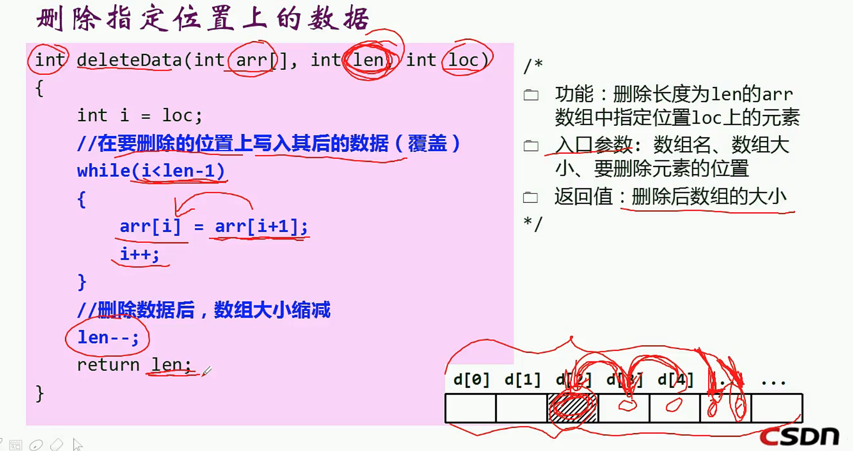 Increase the array, insert, delete, merge - Programmer Sought