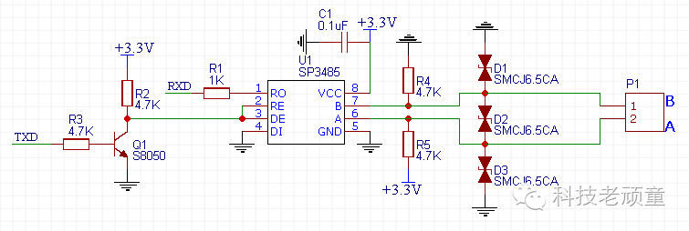 Rs485 stm32 схема подключения