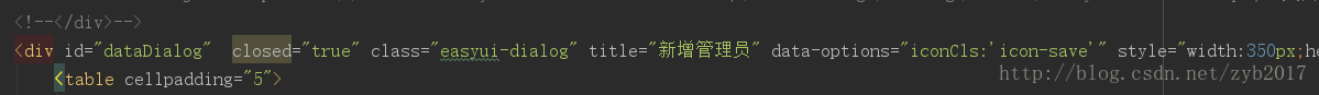 原来dialog中引用的html