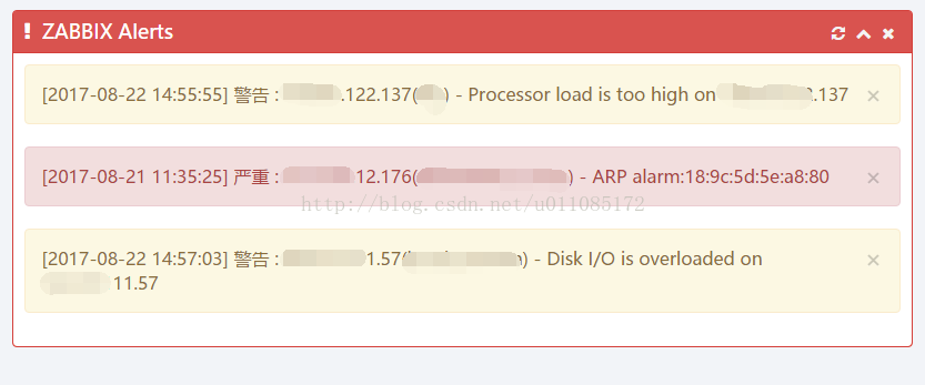 django bootstrap 获取zabbix告警信息并展示