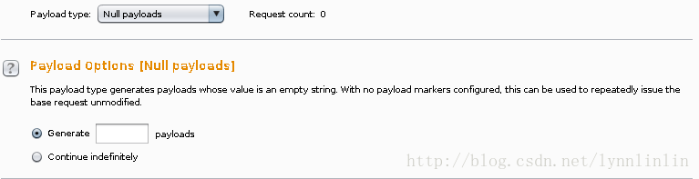 Null payloads