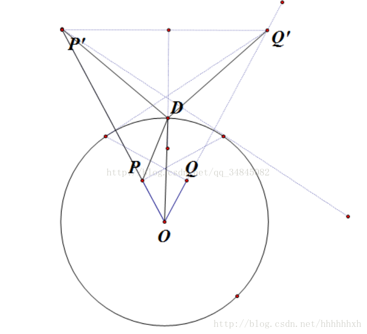 $P^{'}Q^{'}$和圆不相交的情况
