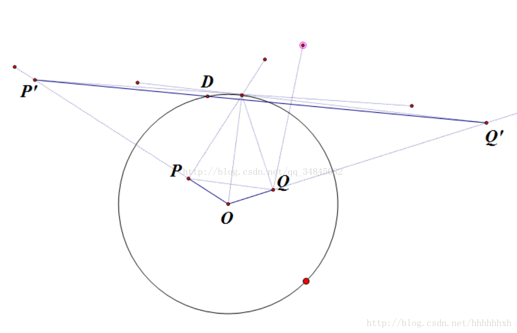 $P^{'}Q^{'}$和圆相交的情况