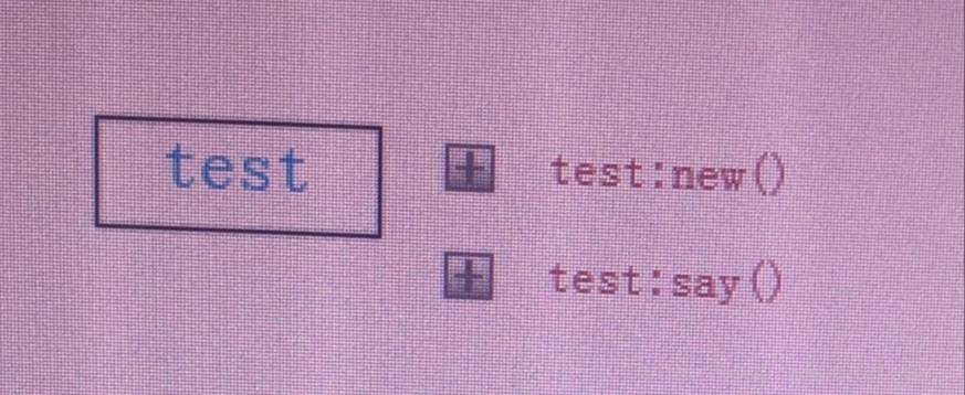 test有两个方法为new和say