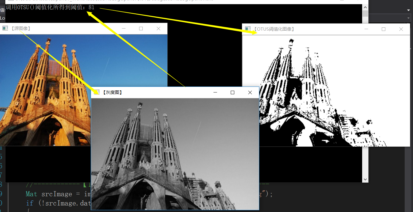 【拜小白opencv】20-OTSU阈值化实现;OTSU