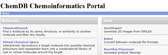 虚拟筛选涉及的小分子数据库