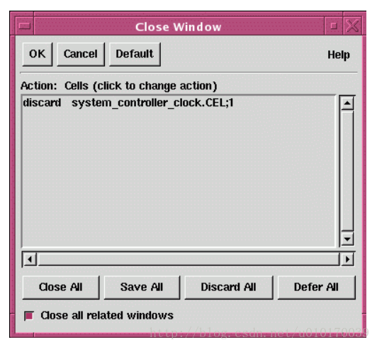 Figure 5 Cell Close Dialog Box