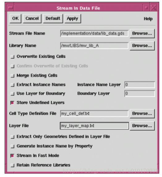 Figure 7 Cell Library > Stream In Dialog Box