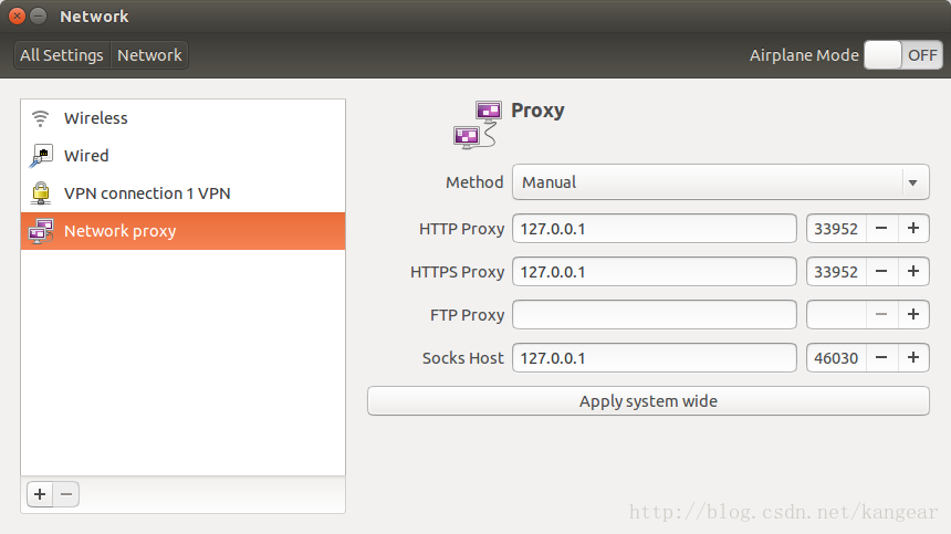 Ubuntu 14.04设置Proxy