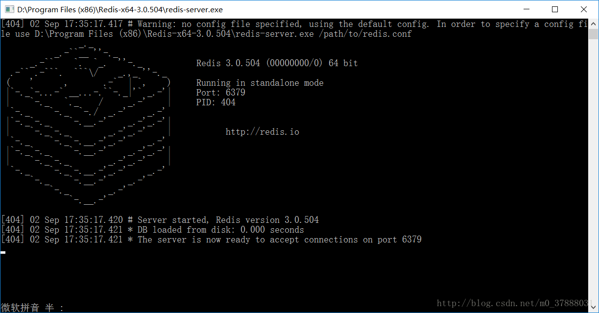 双击redis-server.exe启动服务