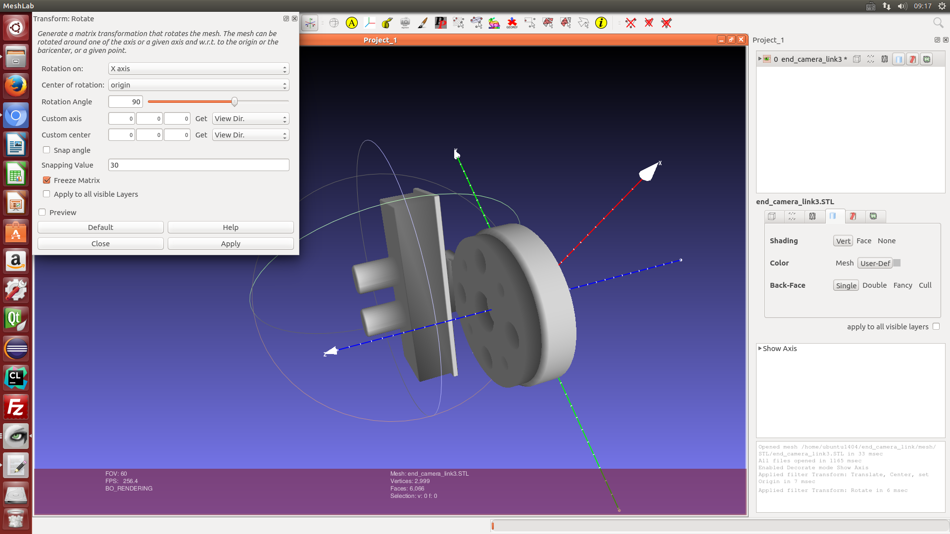ubuntu14.04版本MeshLab软件的安装与使用方法