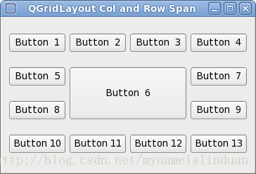 QgridLayout添加button实例