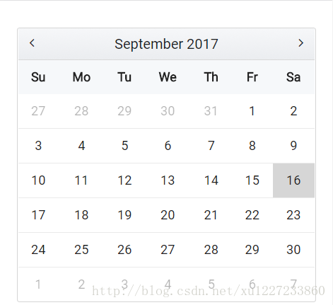 修改全局样式后的calendar