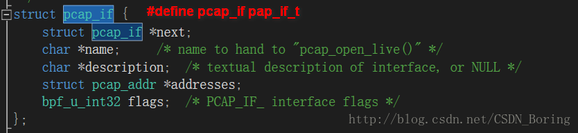 pcap_if_t定义