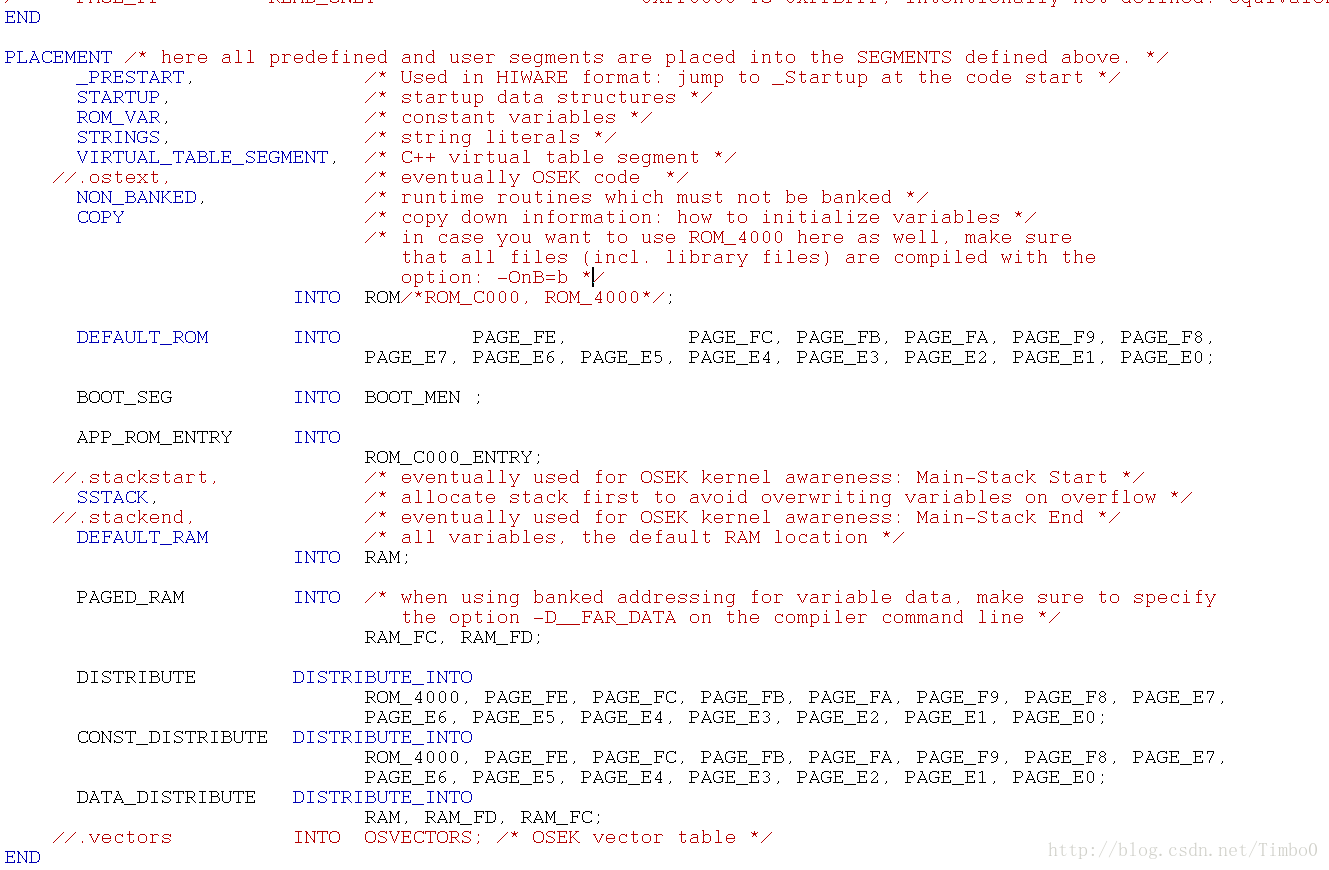 飞思卡尔MC9S12（X）系列的内存资源分配和.prm文件的结构