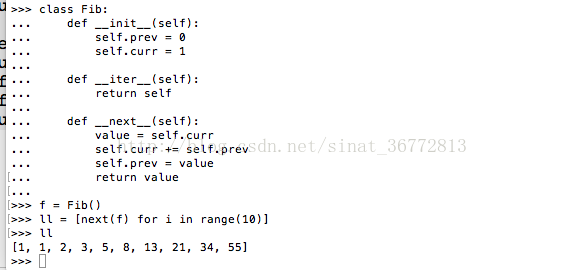 python中生成斐波拉契数列的方法