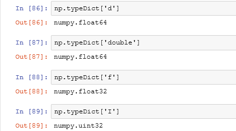 Python numpy函数：dtype数组元素类型