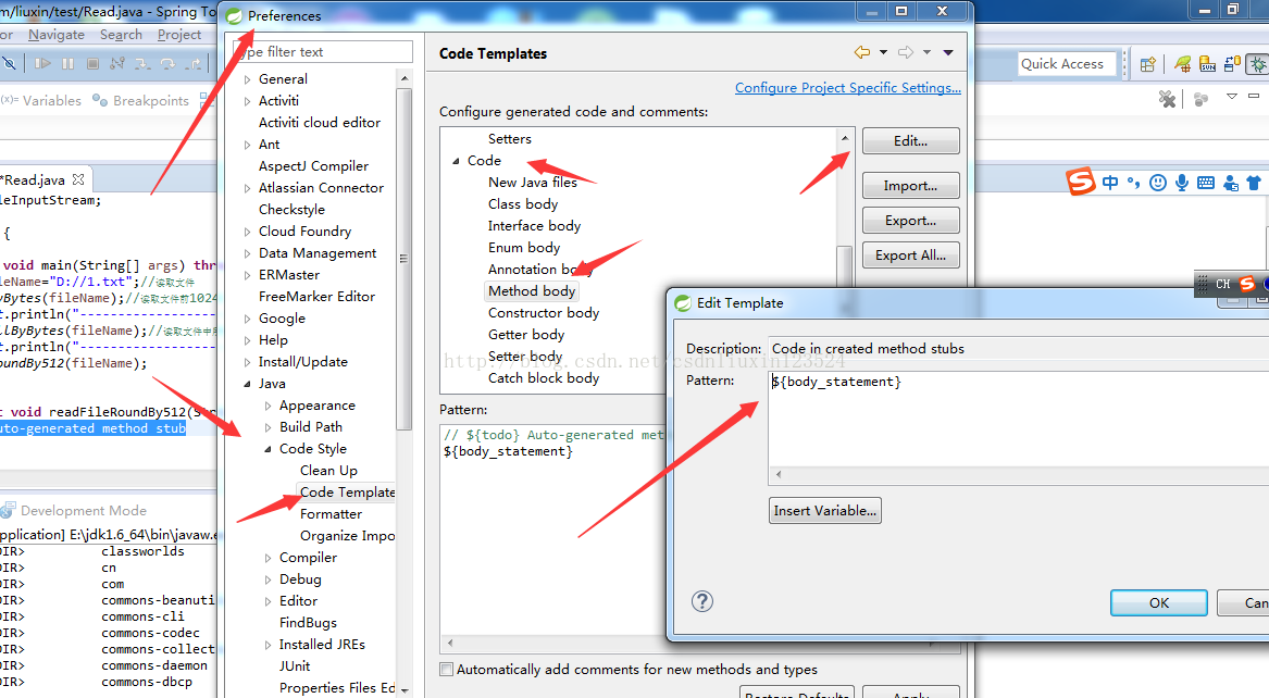 Eclipse中取消生成TODO Auto-generated method stub