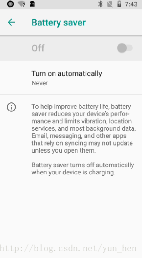 图2.1 Battery Saver界面