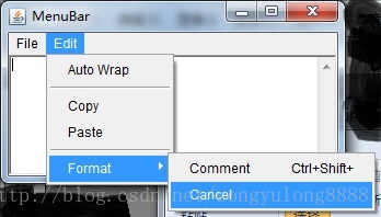 java AWT菜单