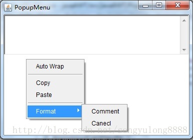 java AWT PopupMenu(右键菜单)