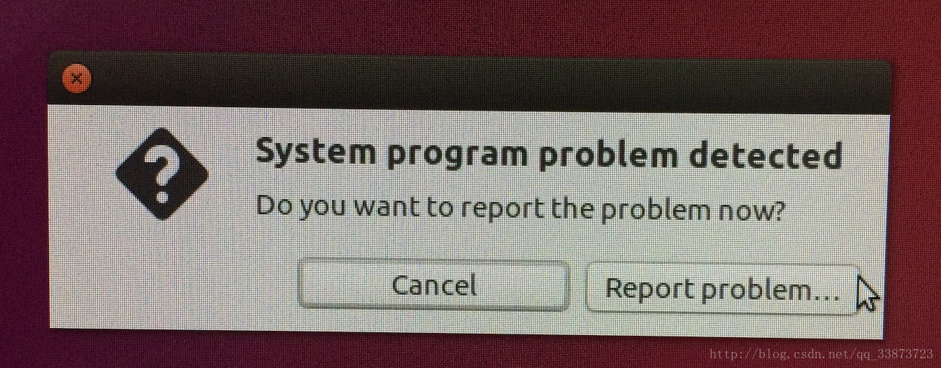 System program problem detected