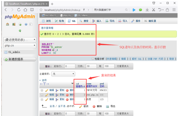 phpMyAdmin使用教程