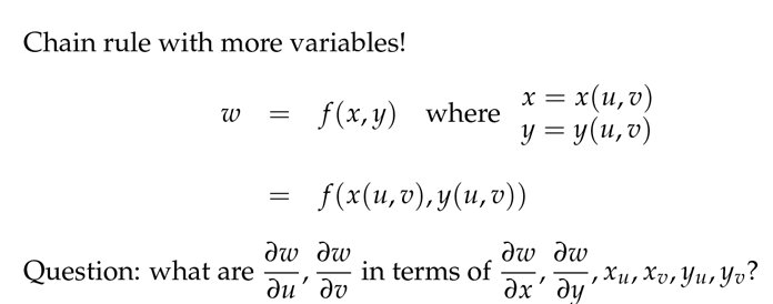 The Chain Rule with More Variables