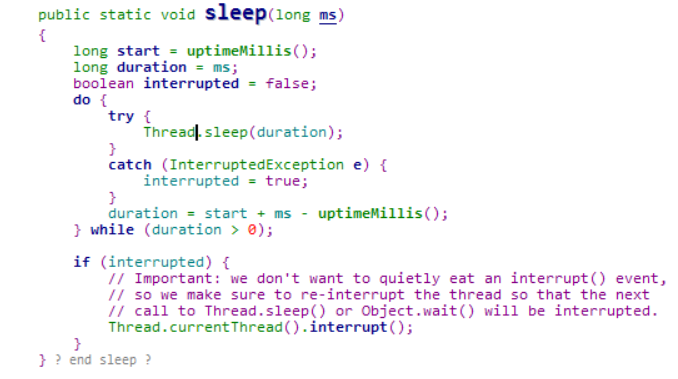 SystemClock.sleep(long ms)与Thread.sleep(long millis)分析_wtu178的 
