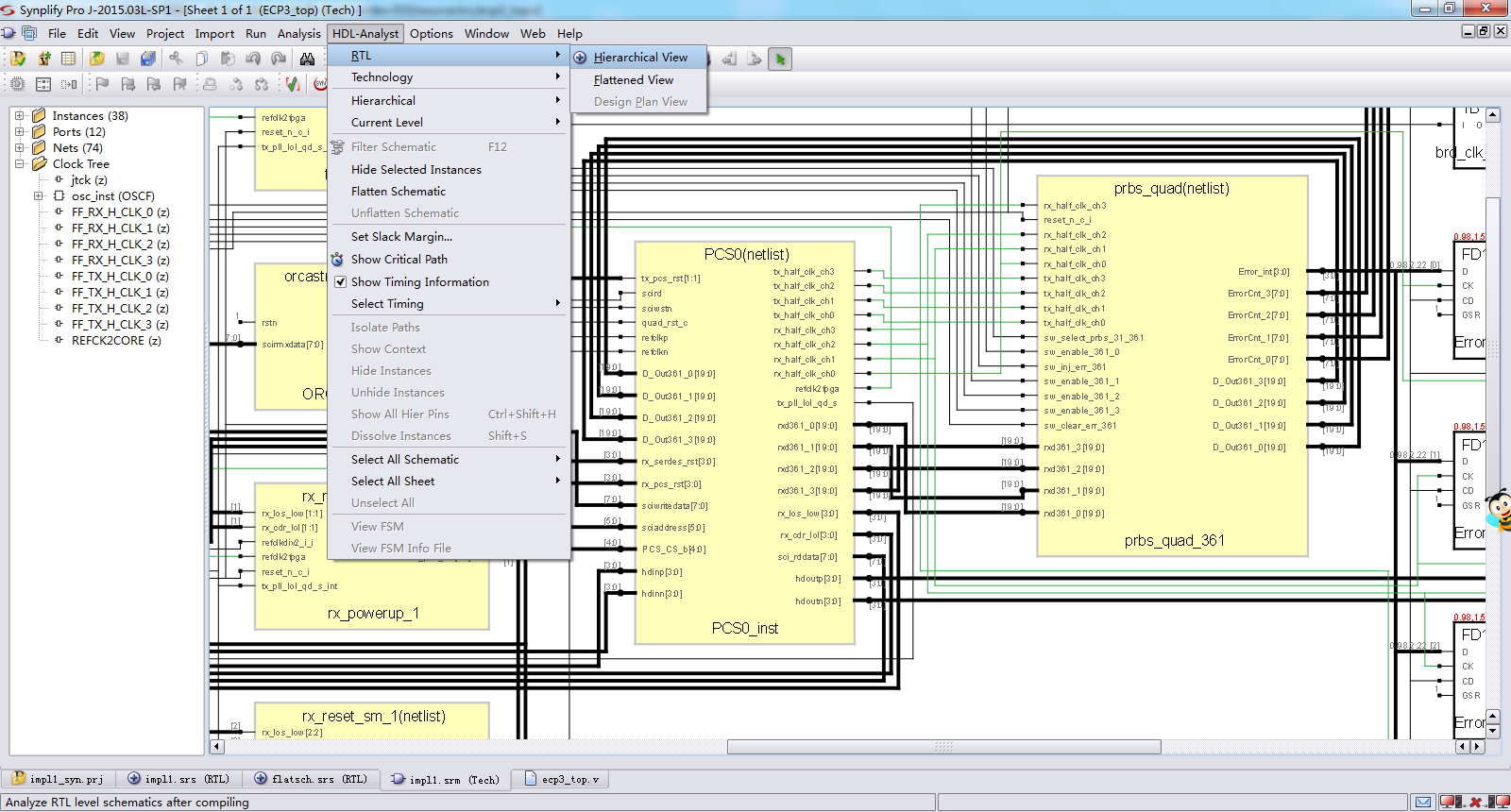 lattice 的Synplify pro综合工具，以及RTL寄存器查看