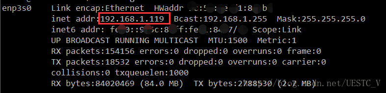 这是我的ifconfig之后查看到的ip