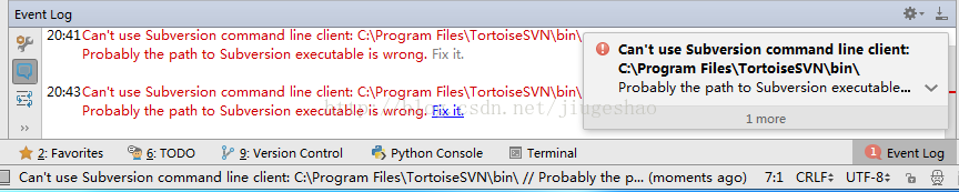 pycharm-can-t-use-subversion-command-line-client-lvye-csdn
