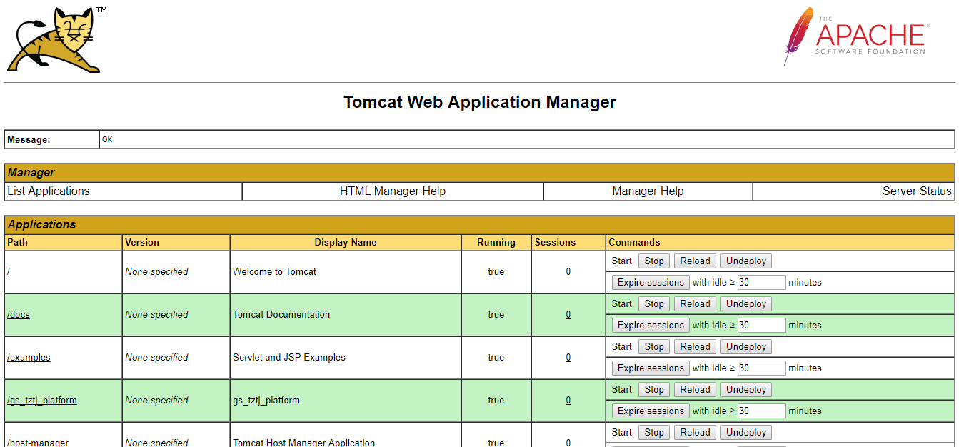 使用Tomcat Manager 远程部署war文件