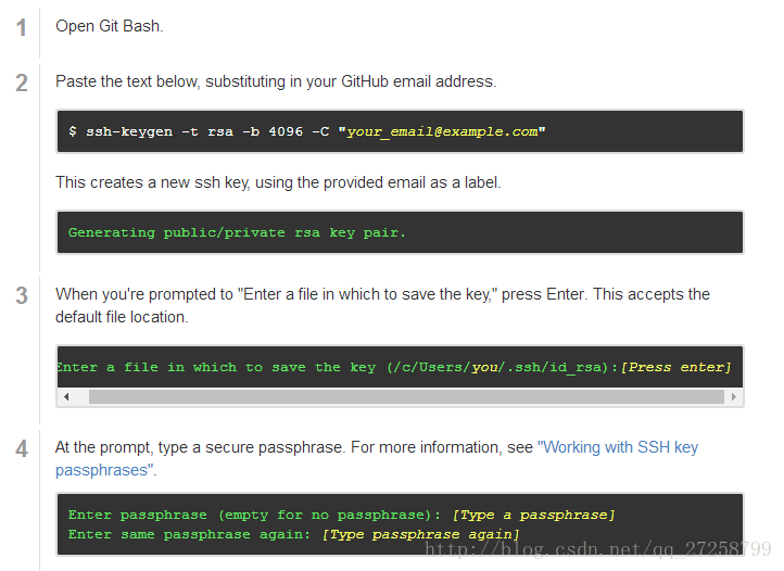 >ssh-keygen -t rsa -b 4096 -C "your_email@example.com"