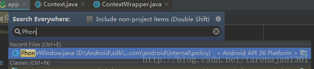 Android Studio 查看FrameWork层源码（例如：PhoneWindow） android.jar