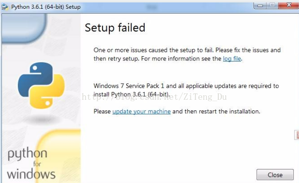 Python setup failed windows 7 что делать