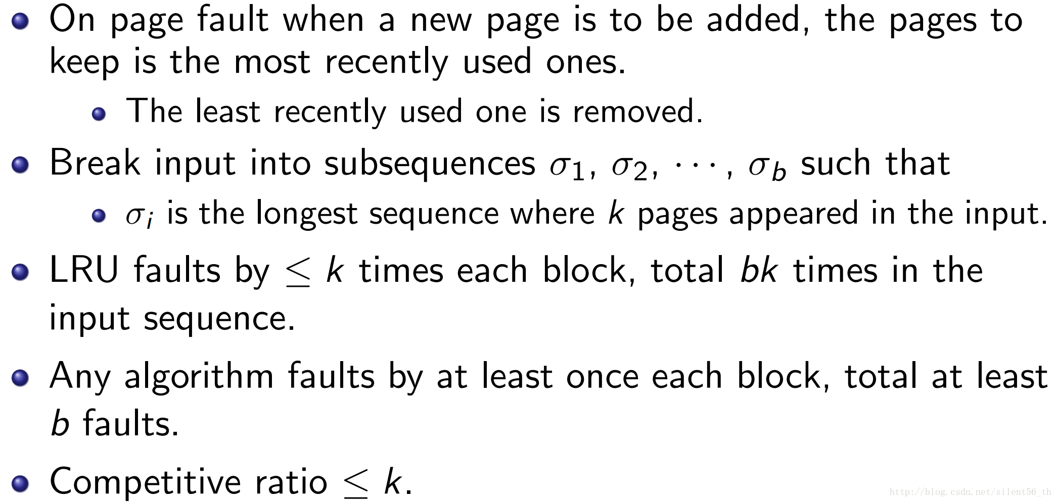 大数据算法课程笔记8a：page replacement algorithm