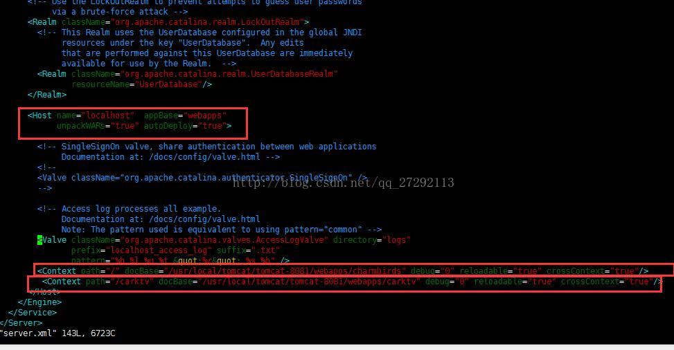 linux上同个tomcat服务器布署多个静态网站项目配置访问链接
