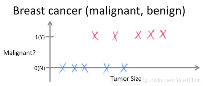 乳腺癌肿瘤良性与尺寸的关系
