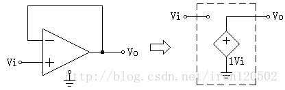 Over the equivalent voltage follower FIG slightly changed
