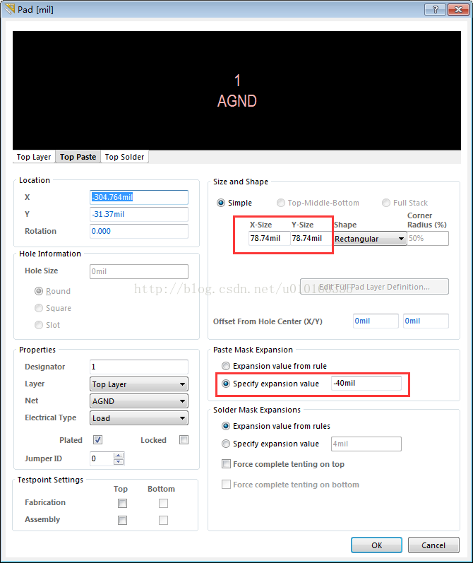 AltiumDesigner 设置焊盘在钢网上是否开孔的办法